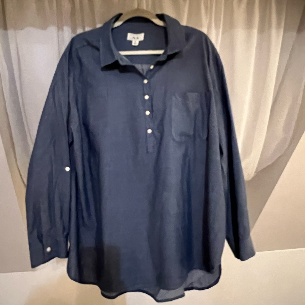 Denim chambray tunic